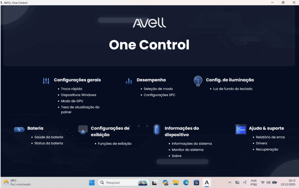 Avell One Control — Guia 3